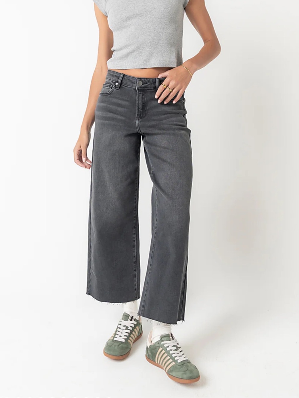 Bohme cropped wide leg jeans